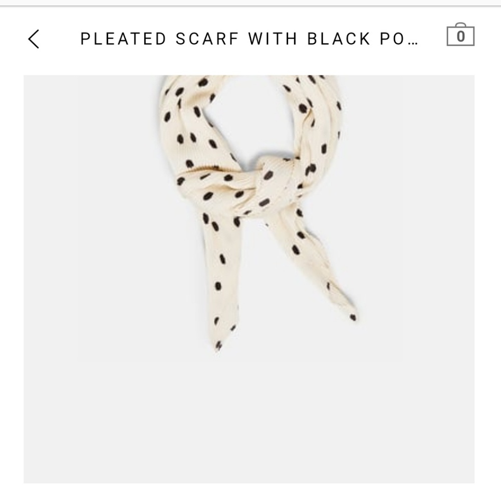 ISO: ZARA Pleated Scarf with Black Polka-dot